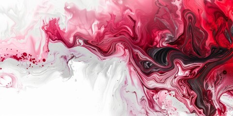 Wall Mural - abstract red and black swirl artistic artwork with a unique and vivid aesthetic design