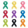 © Rawpixel.com - Cancer awareness png ribbons clipart, 3D health & wellness graphic set on transparent background