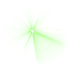 Poster - Sunburst png green light effect sticker, transparent background