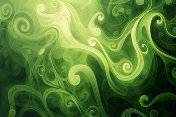 Canvas Print - A vibrant, dynamic fractal wave pattern with a flowing, abstract design and a decorative backdrop.