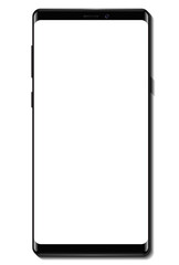 Wall Mural - black cellphone screen mockup transparent png