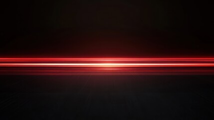 Wall Mural - Red line light on black background