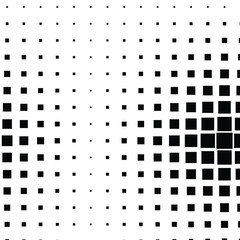Aufkleber - Black square halftone pattern background with square boxes. halftone square box. pixels pattern