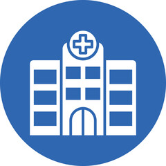 Canvas Print - Hospital glyph circle icon