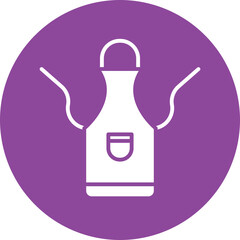 Poster - Apron glyph circle icon