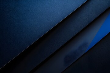 Wall Mural - Black background with a blue gradient, diagonal layout, high contrast, minimalist style, high resolution, minimalist composition, high saturation, and simple lines. The light shines on the dark surfac