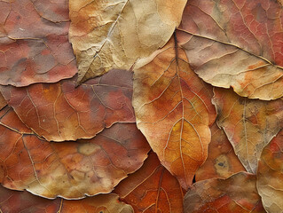 Canvas Print - Colorful Autumn Leaves Spread Out on the Ground in a Forest Setting During Fall Season