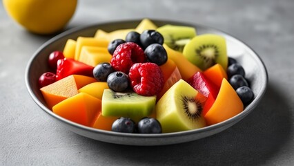 Sticker -  Fresh and vibrant fruit salad ready to be enjoyed