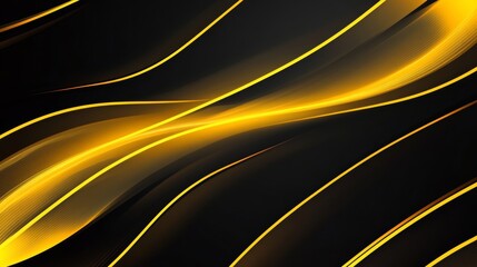 Wall Mural - modern abstract yellow lines background illustration for technology and innovation concepts generati