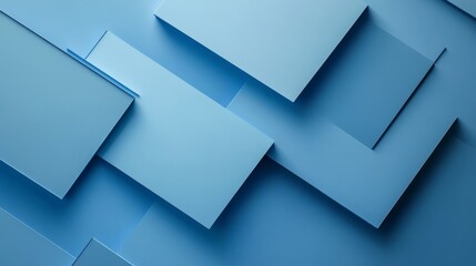 Wall Mural - minimal blue geometric background for business presentations generative ai
