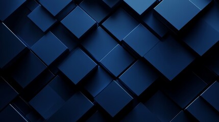 Wall Mural - modern dark blue squares design background for business corporate presentation and futuristic techno