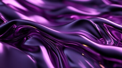 Wall Mural - abstract wavy violet metallic background for technology and innovation concepts generative ai