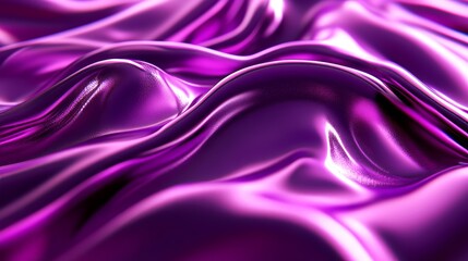 Wall Mural - abstract wavy violet metallic background for technology and innovation concepts generative ai