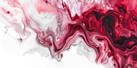 Wall Mural - this vibrant abstract swirl composed of red, white, and black colors beautifully symbolizes deep emo