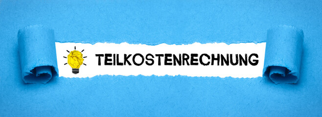 Wall Mural - Teilkostenrechnung	