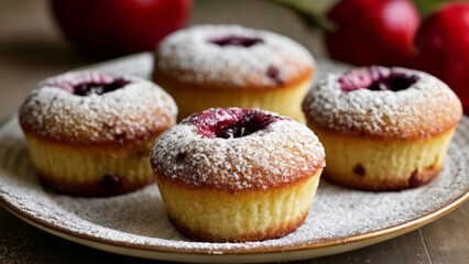 Wall Mural -  Deliciously baked dusted with powdered sugar and ready to be enjoyed