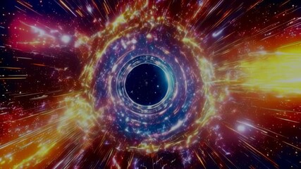 Wall Mural - hyperspace jump through the stars to a distant star field. traveling through star fields in at light