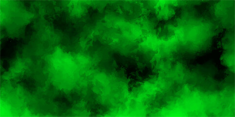 Fototapete - Abstract background with Scary Green and black painted powder explosion. Watercolor green grunge painting stylist charming modern dark canvas. Beautiful stylish texture with green smoke.