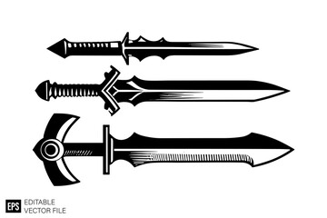 illustration of knife sword set