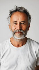 Portrait of a Smiling Man with Grey Hair