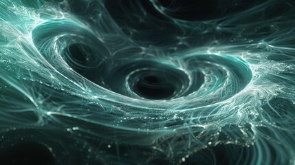 Wall Mural - Mystical Neon Vortex: Abstract Digital Art Background