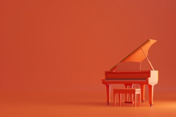 3d illustration of Piano on background