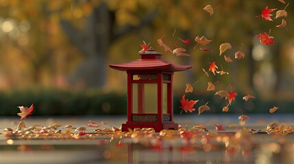 Wall Mural - A red lantern 