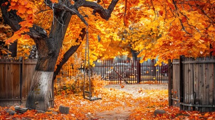 Wall Mural - autumn in the forest