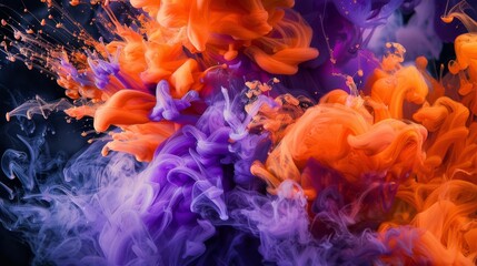 Wall Mural - a collection of vibrant abstract smoke and a stunning color explosion visualization