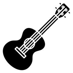 Poster - acoustic guitar vector logo icon