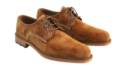 pair of brown leather shoes