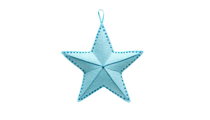 Wall Mural - Blue textured holiday star isolated png file