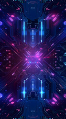 Wall Mural - Abstract futuristic background with flash lights and neon colors