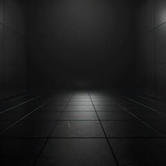 Wall Mural - minimal futuristic background black with black floor