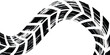 © Mah - Background with tire wheel marks of cars. Vector illustration