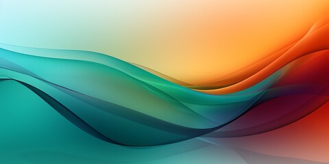 Wall Mural - Abstract background with wavy lines on a dark gradient, vector illustration, flat design, minimalism, simple shapes, no shadows, vector art.