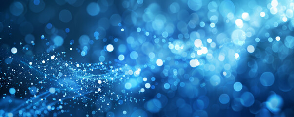 Wall Mural - a vibrant cobalt background with subtle, glowing highlights in silver and light blue, creating a coo