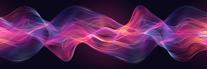 Wall Mural - vibrant abstract waves beautifully representing dynamic energy and fluid movement with artistic flai