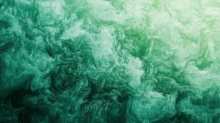 Poster - An emerald textured background showcasing a light, frothy texture, reminiscent of whipped cream. The airy design and deep green color add a playful and whimsical touch.