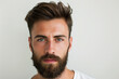 © Cadengo - medium shot frames the subject's face andshoulders against a clean white background