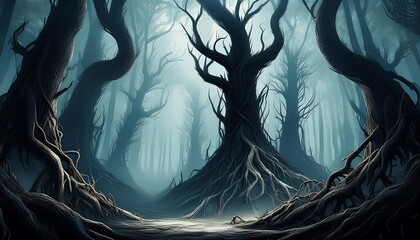 Wall Mural - a cursed forest