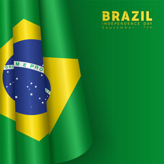 Wall Mural - Happy Independence Day Of Brazil, 7 September,  nice template for Brazil Independence Day design