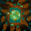 © IKON Images - People working together to solve global jigsaw puzzle