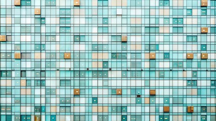 Wall Mural - Minimalist Tech Inspired Grid Patterns Background