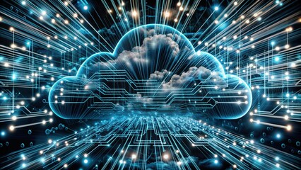 Abstract Data Cloud Background for Professional Projects