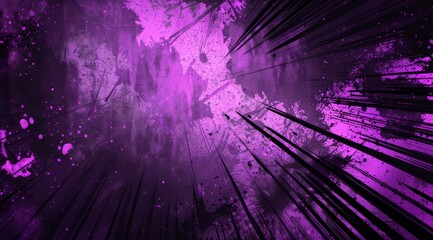 Wall Mural - a vibrant purple burst in a comic style, full of energy and eyecatching appeal