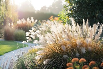 Canvas Print - Sunlit Grass Meadow - Photo