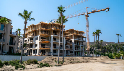 Photo of New Construction Apartment Building in Beverly Hills, Featuring Modern Architectural Design and Luxurious Urban Living