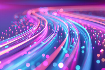 Canvas Print - shining neon motion design background, abstract kv main visual business ppt background