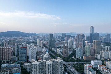 Wall Mural - Aerial panoramic view of Guangzhou city center skyline